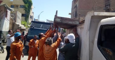 رفع إشغالات وتعديات فى حملة لمركز ومدينة إهناسيا ببنى سويف.. صور