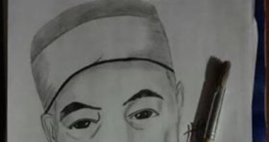 "حازم" يشارك صحافة عددا من البورتيرهات الفنية تثبت موهبته الفنية