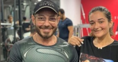 أحمد زاهر وابنته ملك فى الجيم استعدادا لمسلسل "لؤلؤ".. صور