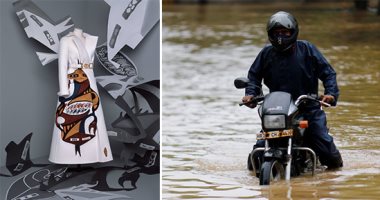 صور.. العالم هذا الصباح.. عشرات المواطنين يفرون إلى شواطئ كاليفورنيا هربا من الحر الشديد.. التسلق على الحبال والعوم بالسيارات وسائل التنقل فى الهند بسبب الفيضانات.. وسحر عالم الأساطير فى فساتين ديور 