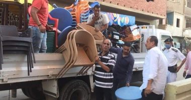 محافظة الجيزة ترفع 2000 حالة إشغال للمقاهى والمطاعم والمحال.. صور
