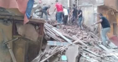 لجنة هندسية لمعاينة المنازل المجاورة للمنزل المنهار جزئيا بطنطا
