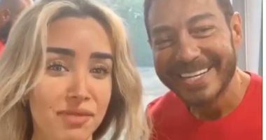 هنا الزاهد لـ أحمد زاهر فى أحدث ظهور لهما داخل الجيم: وريني العضلات.. فيديو
