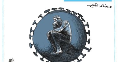 كاريكاتير صحيفة أردنية.. كورونا يقيد رجوع التعليم بالمدارس