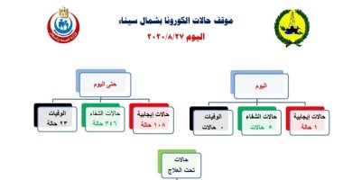 شمال سيناء تسجل حالة إصابة جديدة بفيروس كورونا