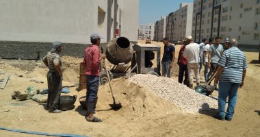 استكمال أعمال الرصف والكهرباء بالمنطقة الصناعية بالمحلة.. صور 