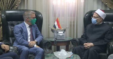 مفتى الجمهورية يستقبل السفير الكندى بالقاهرة قبيل انتهاء مهام منصبه فى مصر