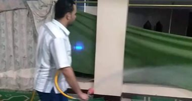 تطهير المسجد الكبير فى عزبة فرج سالم التابعة لمحافظة دمياط فى أول صلاة جمعة 