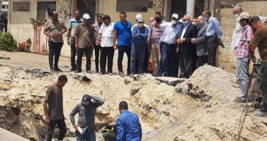 محافظ الجيزة يتفقد الإصلاحات النهائية لخط الخزان اليابانى لبدء ضخ المياه.. صور