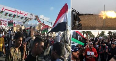 استمرار مظاهرات ليبيا لليوم السابع على التوالى لانقطاع المياه والكهرباء ونقص البترول.. مقتل متظاهر برصاص ميليشيات طرابلس.. والأمم المتحدة تعرب عن قلقها لاستخدام القوة ضد المتظاهرين والاعتقال التعسفى للمدنيين