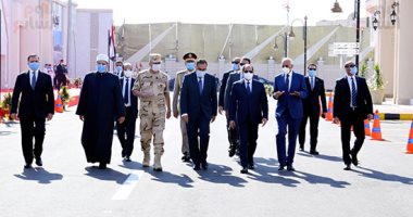 الرئيس السيسى يفتتح مسجد الشهيد فريق أول عبد المنعم رياض بالإسكندرية