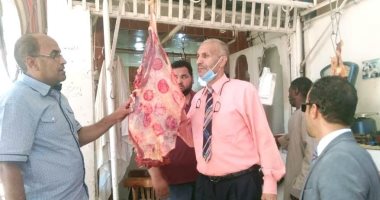 تحرير 4 محاضر لأصحاب محلات جزارة مخالفة بإدفو فى أسوان.. صور