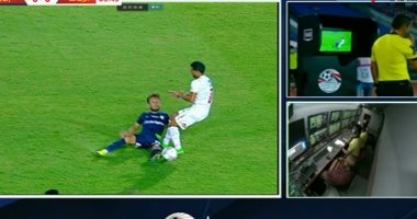 " VAR" يتدخل لتطبيق القانون وعاشور يكتفى بإنذار طارق حامد