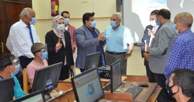 نائب محافظ بنى سويف يتابع اختبارات المتقدمين للمدرسة الفنية لشركة المياه