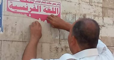 حى أول الزقازيق ينزع ملصقات الدورس الخصوصية بالشوارع.. صور