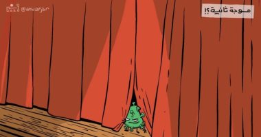 كاريكاتير صحيفة إماراتية .. موجة ثانية من انتشار فيروس كورونا تطل برأسها