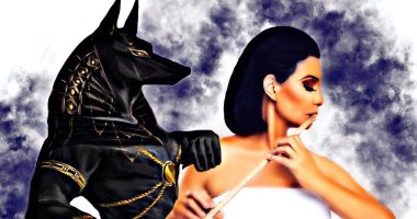 نور من الإسكندرية يرسم الفنانة سوسن بدر بهيئة فرعونية