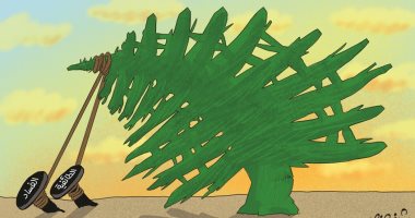 ‎كاريكاتير صحيفة إماراتية..الفساد والطائفية يسقطان لبنان  