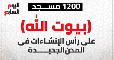 "1200 مسجد".. بيوت الله على رأس الإنشاءات فى المدن الجديدة (إنفو جراف)