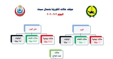 محافظة شمال سيناء تسجل "صفر" إصابات بكورونا خلال الـ24 ساعة الماضية
