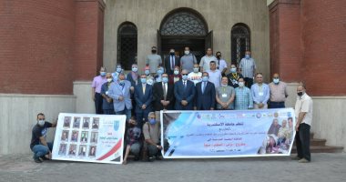 رئيس جامعة الإسكندرية يستقبل أعضاء القافلة الطبية الخدمية المتكاملة