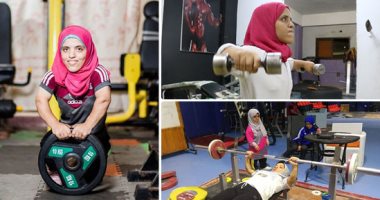 قصر القامة ماكنش عائق.. نوسة بطلة مصر فى رفع الأثقال لأربعة أعوام متتالية.. البطلة: عانيت من سخرية المجتمع عشان قصيرة لكن ما استسلمتش.. والدى دافع النجاح فى حياتى.. ونفسى أكون بطلة العالم فى رفع الأثقال