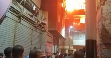 نشوب حريق فى منزلين بمنطقة القيسارية بجرجا جنوب بسوهاج