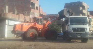 صور.. حملة نظافة بمجلس قروى "الروضة والمعصرة ونواى" بمركز ملوى بالمنيا
