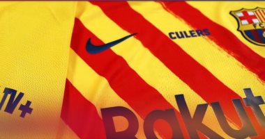 برشلونة يواجه خيمناستيكا بقميص يحمل ألون علم كتالونيا