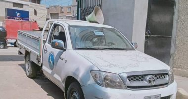 سيارات تجوب الشوارع لحث الأهالى على التصالح فى مخالفات البناء بديرب نجم..صور