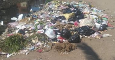 سكان قرية ميت فارس يشكون من انتشار القمامة بجوار كوبرى الوسطانى
