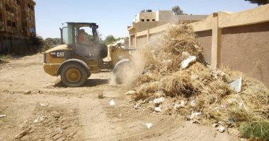 محافظة الجيزة ترفع 20 طن مخلفات وتنفذ حملة لصيانة أعمدة الإنارة بالواحات