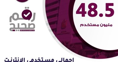 الحكومة: 48.5 مليون إجمال مستخدمى الإنترنت فى مصر بنهاية يونيو2020..إنفوجراف
