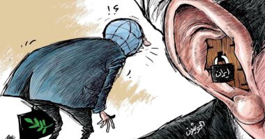 الحوثيون يرفضون مبادرات المجتمع الدولى لحل أزمة اليمن فى كاريكاتير سعودى