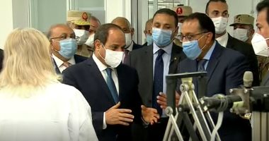 الرئيس السيسي يتفقد الجامعة المصرية اليابانية فى مدينة برج العرب
