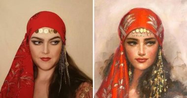 روسية تبدع فى تحدى محاكاة اللوحات العالمية وتدخل يومها الـ 142