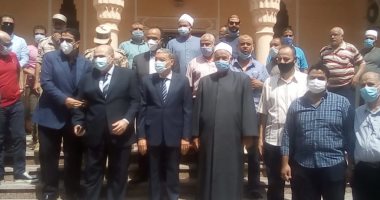 محافظ المنيا ووكيل الأوقاف يفتتحان أعمال تطوير مسجد الفولى.. صور
