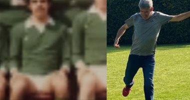 محمد العريان يكشف عن عشقه لكرة القدم بصورتين ما بين الماضى والحاضر