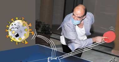 كاريكاتير صحيفة لبنانية.. انتقال كورونا على طريقة "البينج بونج"