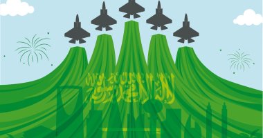 كاريكاتير صحيفة سعودية يحتفى باليوم الوطنى للمملكة