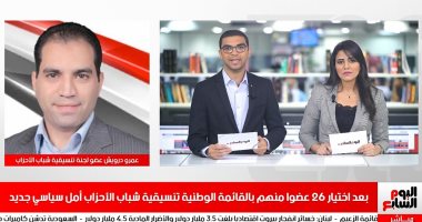 عضو تنسيقية شباب الأحزاب لتليفزيون اليوم السابع: طبقنا معايير لاختيار مرشحينا