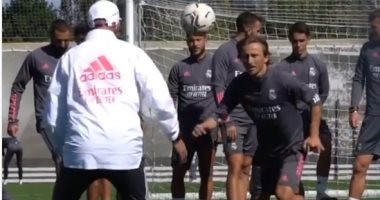تسديد على المرمى فى تدريبات ريال مدريد الأخيرة قبل مواجهة بيتيس (فيديو وصور)