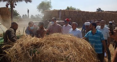 بتر يد عامل بالدقهلية أثناء العمل على ماكينة لدرس قش الأرز