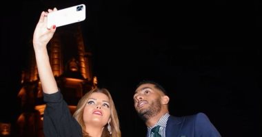 محمد رمضان ينشر صورا من كواليس حواره مع إيمان الحصرى على شاشة dmc