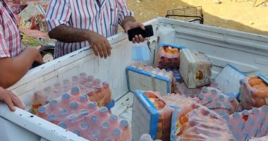 ضبط 10 أطنان مخلل فاسد و600 لفافة عصير منتهية الصلاحية ببنى سويف.. صور