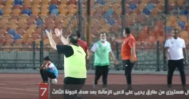 شاهد طارق يحيى ينفعل على لاعبى الزمالك فى مباراة الجونة