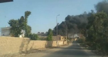الحماية المدنية تسيطر على حريق مصنع سكر بالخانكة بعد الدفع بـ20 سيارة إطفاء