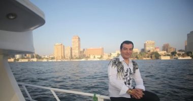 إيهاب توفيق ينتهى من تصوير أغنيته الوطنية "100 تحية".. صور