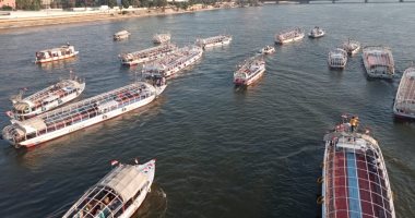 مسيرة حب وسط النيل احتفالا بذكرى نصر أكتوبر ودعم الدولة والرئيس.. صور