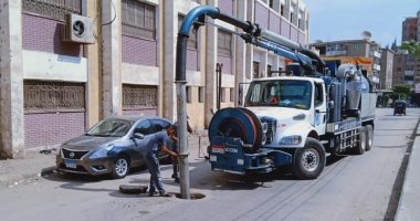"مياه القليوبية" تواصل أعمال تطهير بالوعات الصرف الصحى استعدادا للشتاء